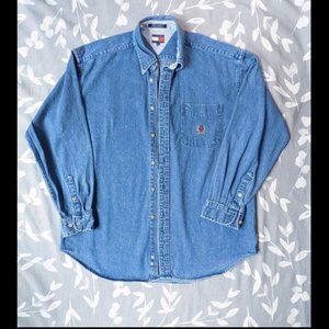 Vintage Denim Tommy Hilfiger Button Up Medium